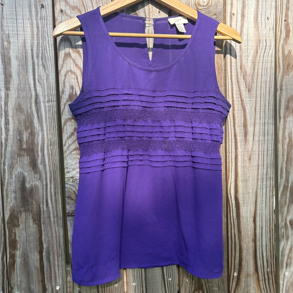 LOFT Vibrant Purple Tank Top